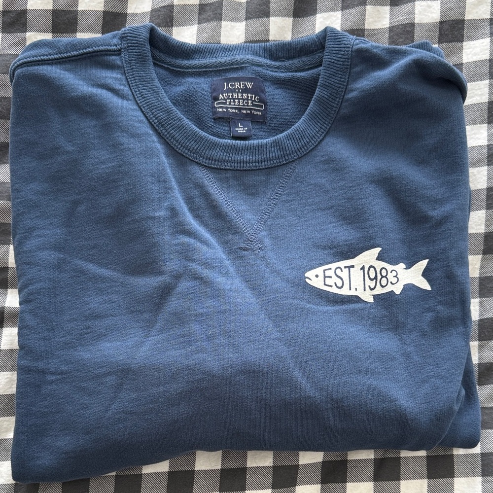 J. Crew Blue Authentic Fleece